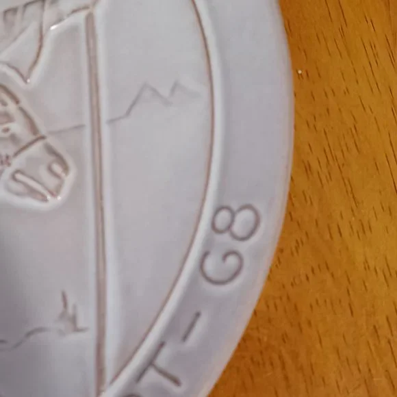 Vintage 1968 Frankoma Collectible Christmas Plate Flight Into Egypt Holy Family - Picture 6 of 9